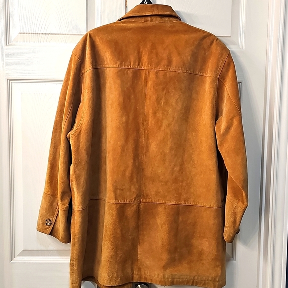 Boutique Europa Suede/Leather  Jacket. Collared, button front. XL Preowned - Picture 7 of 14